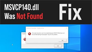 MSVCP140dll is missing or was not found FIX error without downloading DLLs [upl. by Gow479]