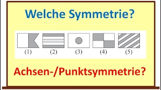 Achsen und Punktsymmetrie  Mathewettbewerb Hessen  Symmetrieachsen erkennen  einfach erklärt [upl. by Paviour248]