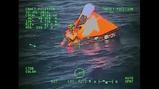 Coast Guard rescues man in emergency raft off SW Washington coast [upl. by Laumas]