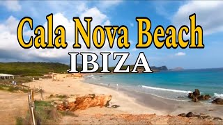 Cala Nova Beach walk tour Amazingly beautiful beach in Ibiza After summer footage [upl. by Tallou729]