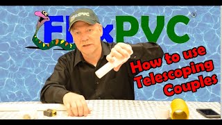 FlexPVC How to use telescoping couples to make repairs in broken pipe [upl. by Canter]