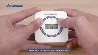 DEWENWILS Digital Indoor Timer 7 Day Programmable  2 Grounded Outlets ETL Listed Seting Manual [upl. by Berglund]