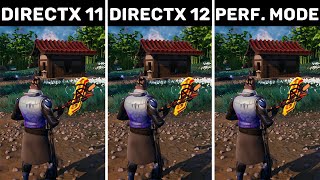 Fortnite Chapter 4 Season 4  DirectX 11 vs DirectX 12 vs Performance Mode  FPS Boost [upl. by Hal]