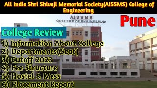 AISSMS  All India Shri Shivaji Memorial Society College of Engineering Review Placement Cutoff [upl. by Ries]