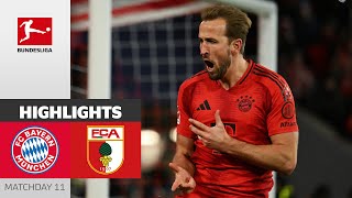 Kane Hattrick AGAIN  FC Bayern München  FC Augsburg 30  Highlights  MD11 – Bundesliga 202425 [upl. by Alliw]