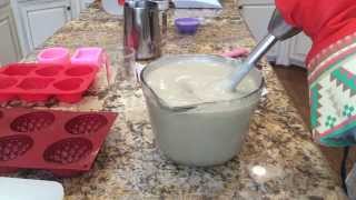 Making Soap Heat Transfer Method Cold Process Lemongrass Tea Tree [upl. by Quitt232]