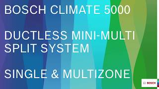 Bosch Climate 5000 A Ductless Mini and Multi Split System Online Training [upl. by Lesde310]