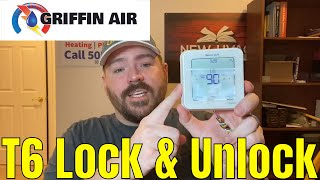 Honeywell T6 thermostat tutorial Steps to Lock and Unlock screen 4 digit pin video [upl. by Irolam]