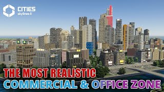 How to Build a REALISTIC Commercial amp Office Zone in Cities Skylines 2  Realistic City Tips [upl. by Ahders]