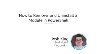 How To Remove And Uninstall A Module In PowerShell [upl. by Newsom]