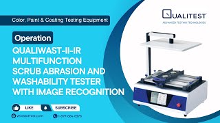 Operation  QualiWASTIIIR Multifunction Scrub Abrasion amp Washability Tester with Image Recognition [upl. by Ambrosi]