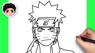 How To Draw Naruto Uzumaki  Easy Step By Step Tutorial [upl. by Eirtemed]