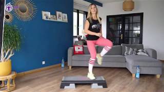 COURS DE STEP  NIVEAU FACILE  Jessica Mellet  Cardio Fitness [upl. by Amles871]