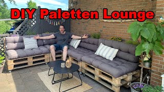 DIY Paletten Lounge selber bauen  Gartenmöbel selber machen  Palettenmöbel bauen  tobiebel [upl. by Sylvester]