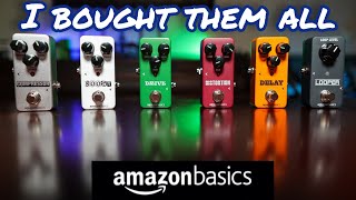 Every Amazon Basics Guitar Pedal  I wanted to hate them [upl. by Ahsinauq647]