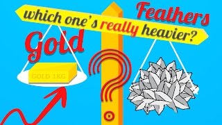 Which Weighs More  1kg of Feathers or 1kg of Gold EXPLAINED Buoyancy Force [upl. by Silvain521]