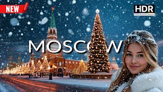 ❄️ POWERFUL SNOWFALL IN MOSCOW How Russia was decorated for Christmas and New Year 2025 4K HDR [upl. by Anohr426]