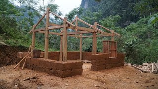 Ancient technique to build a house with nature materialsSimple but enough  Primitive Skills [upl. by Enael]