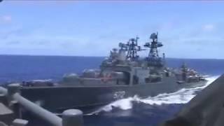 22 USS Chancellorsville Avoids Collision with Russian Destroyer Udaloy I DD 572 [upl. by Lidia]