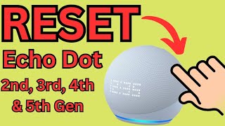 Reset ECHO Dot 2nd 3rd 4th or 5th generation in 20 seconds  ECHO Dot not working [upl. by Aaronson]