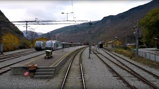 TRAIN DRIVERS VIEW Myrdal  Flåm Fall has come to the Flåm line [upl. by Hallett]