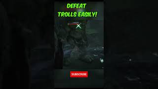 EASIEST Way to DEFEAT a Troll in Hogwarts Legacy [upl. by Aihsemak925]