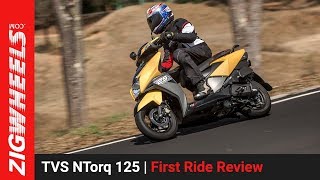 TVS NTorq 125  First Ride Review  ZigWheelscom [upl. by Etam]