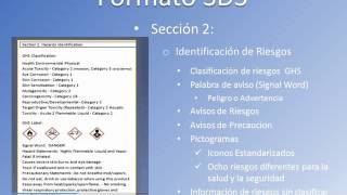 GHS Safety Data Sheets SDSs  Spanish [upl. by Ailbert]