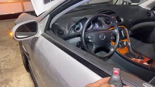 MercedesBenz SL  How to manually close the Vario roof  R230 [upl. by Ellerred]