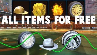 HOW TO GET ALL ITEMS IN ROCKET LEAGUE FOR FREE [upl. by O'Dell]