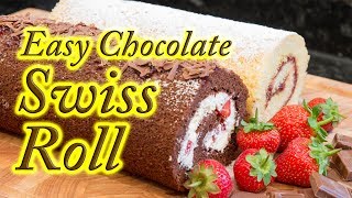 Chocolate Swiss Roll made easy at home [upl. by Eceeryt789]