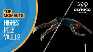 Top Highest Olympic Pole Vaults of All Time  Top Moments [upl. by Nosyrb77]