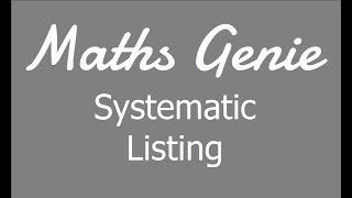 Systematic Listing [upl. by Quintilla633]