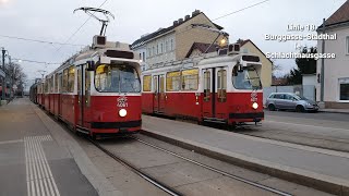 Wien Linie 18 BurggasseStadthalle  Schlachthausgasse E2c5 [upl. by Anert]