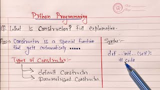 Python Constructor  Learn Coding [upl. by Stubbs]