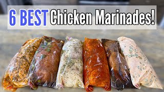 6 TASTY CHICKEN MARINADES  Quick amp EASY Chicken Dinner Recipes amp Freezer Meals  Julia Pacheco [upl. by Anaujal]