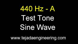 440HZ Test Tone Sine Wave  One Hour [upl. by Eirot893]