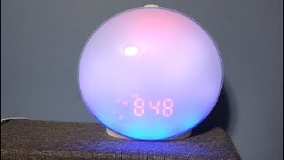 Wake Up Light Sunrise Alarm Clock with Sunrise Simulation Dual Alarms Night Light Snooze 7 Alarm [upl. by Deach]