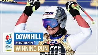 Corinne Suter  Gold  Women’s Downhill  2021 FIS World Alpine Ski Championships [upl. by Bruner]