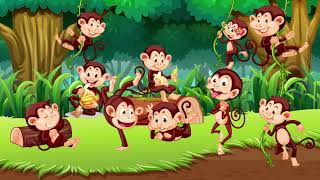 10 Little Monkeys  Nursery Rhymes amp Kids Songs [upl. by Nilyac]