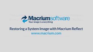 Restoring a System Image with Macrium Reflect [upl. by Malcah]