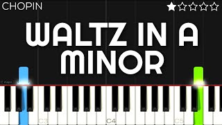 Chopin  Waltz in A Minor B150  EASY Piano Tutorial [upl. by Leatri]