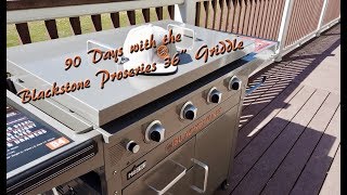 Blackstone 36quot Proseries Griddle  90 Day Review [upl. by Annayi]