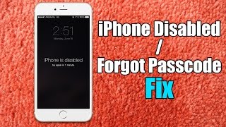 Iphone Disabled  Forgot Passcode iPhone Fix  Hard Reset for iPhone 65s5c54s or ANY other [upl. by Enyaht]