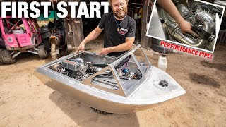 100HP Mini Jet Boat First Start [upl. by Llecrad]