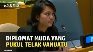 Sosok Silvany Austin Pasaribu Diplomat Muda yang Pukul Telak Perwakilan Vanuatu di Sidang Umum PBB [upl. by Ojeibbob525]