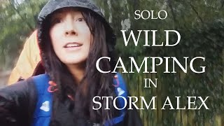 Solo Hiking amp Wild Camping in Storm Alex [upl. by Verena]