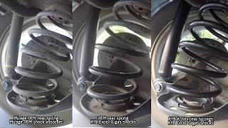 KYB ExcelG gas shocks and Kflex coil springs on 2015 Mitsubishi Mirage [upl. by Ettennil]