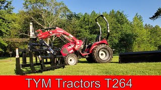 TYM Tractors Review T264 Detailed Walk Around  Worksaver Grapple [upl. by Drooff417]