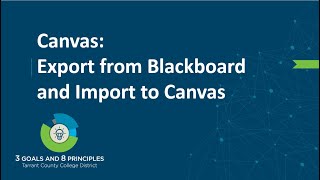 Canvas Export from Blackboard and Import to Canvas [upl. by Ryder434]